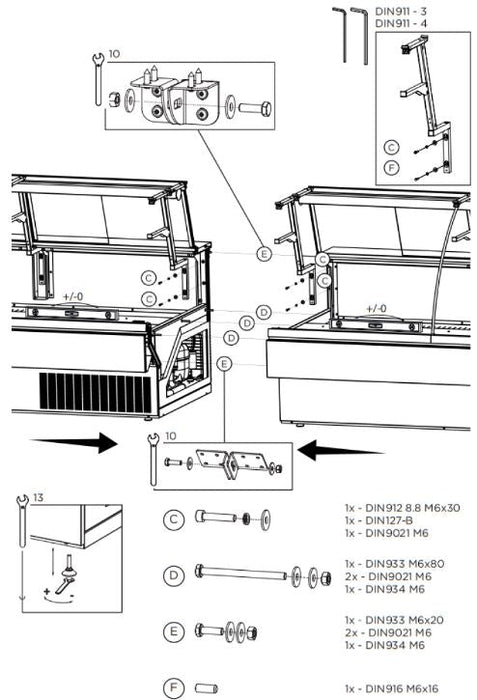 Hydra Kool KPM-CG-80-S Deli Products and Packaged Meat Curved Glass Deli Case - Top Restaurant Supplies