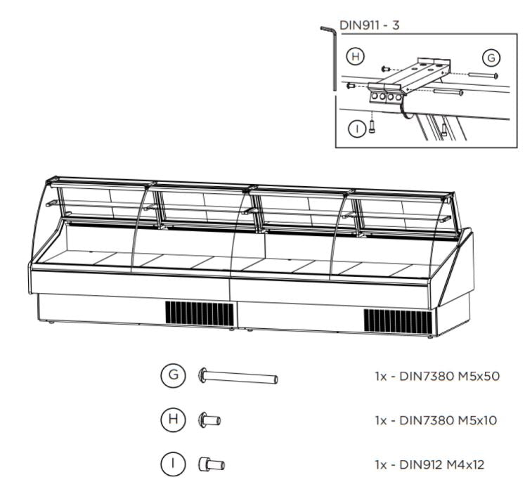 Hydra Kool KPM-CG-80-S Deli Products and Packaged Meat Curved Glass Deli Case - Top Restaurant Supplies