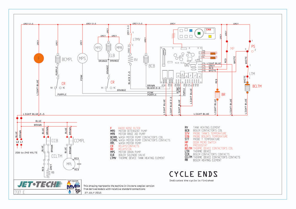 Jet-Tech 737-E High-Temp Undercounter Deluxe Dishwasher - Top Restaurant Supplies