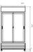 Kool-It KSM-36 Double Glass Door Cooler, 44.5" Wide, 31 Cu. Ft. - Top Restaurant Supplies