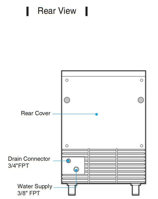 Kool-It KCU-80-AB Undercounter Ice Maker, 73 Lbs. Per Day, Undercounter, Bell Shaped Ice - Top Restaurant Supplies