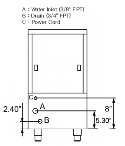 Kool-It KCU-80-AB Undercounter Ice Maker, 73 Lbs. Per Day, Undercounter, Bell Shaped Ice - Top Restaurant Supplies