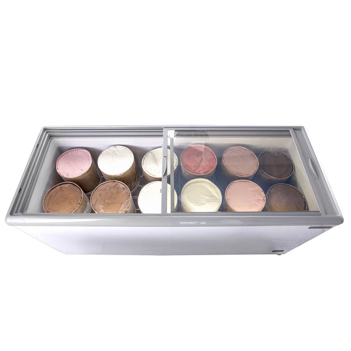 MXDC-12 Maxx Cold 12-Tub Ice Cream Dipping Cabinet, White - Top Restaurant Supplies