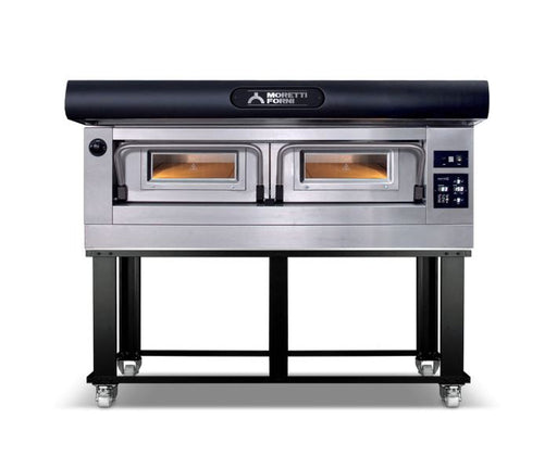 AMPTO P120E C1 Electric Pizza Oven P120  49'' x 52'' x 7'' (Chamber)  208/240/60/3 - 1 Deck with tray guide base - Top Restaurant Supplies
