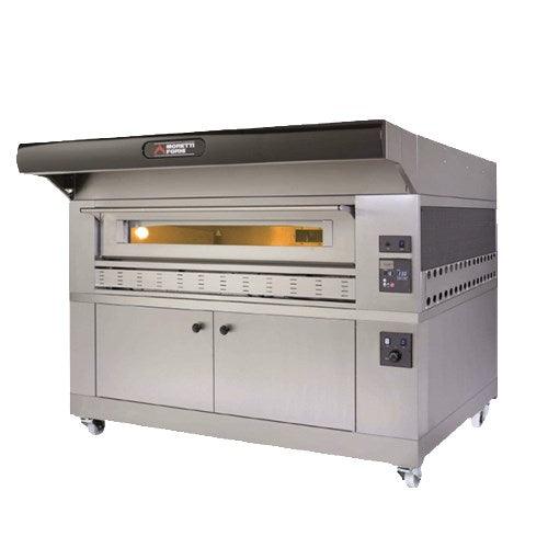 AMPTO P150G A1 Gas Pizza Oven P150G 58'' x 34'' x 7'' (Chamber) 1 Deck w/proofer - Top Restaurant Supplies
