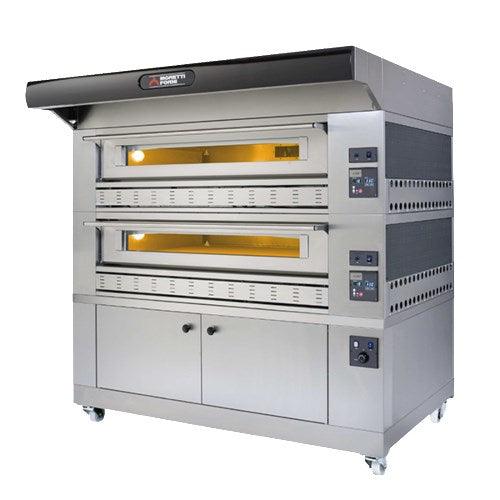 AMPTO P150G A2 Gas Pizza Oven P150G 58'' x 34'' x 7'' (Chamber) 2 Decks w/proofer - Top Restaurant Supplies