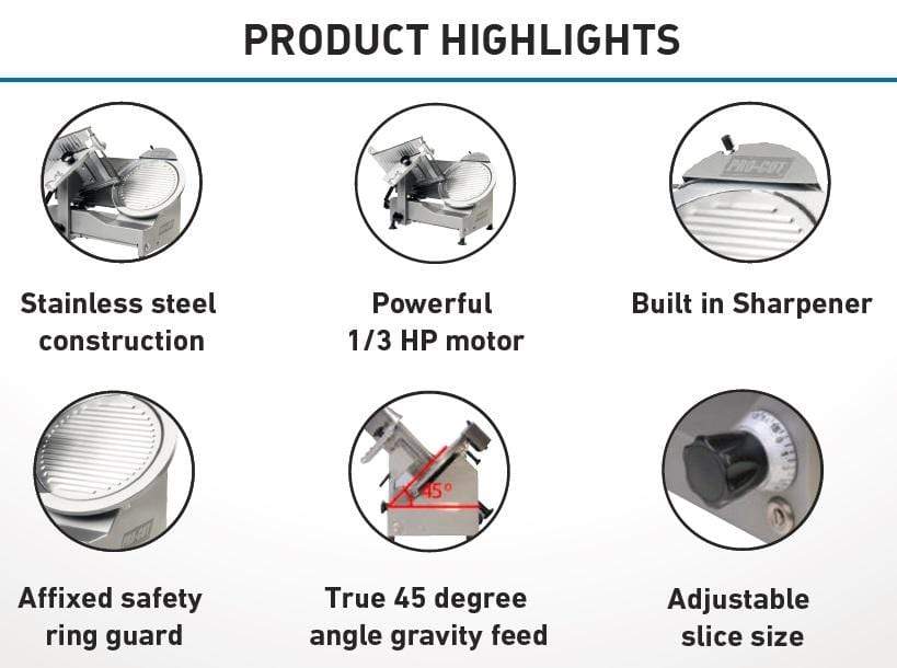 Pro-Cut KSDS-12 Meat & Deli Slicer 12" Blade, 1/3 HP - Top Restaurant Supplies